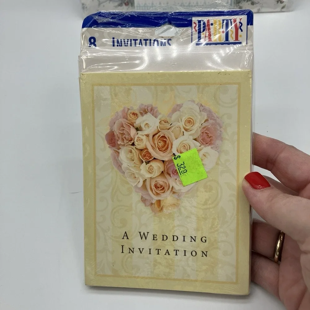 Lot Of 44 Wedding Invitations Thank You Cards Scrapbooking Pages Ephemera New